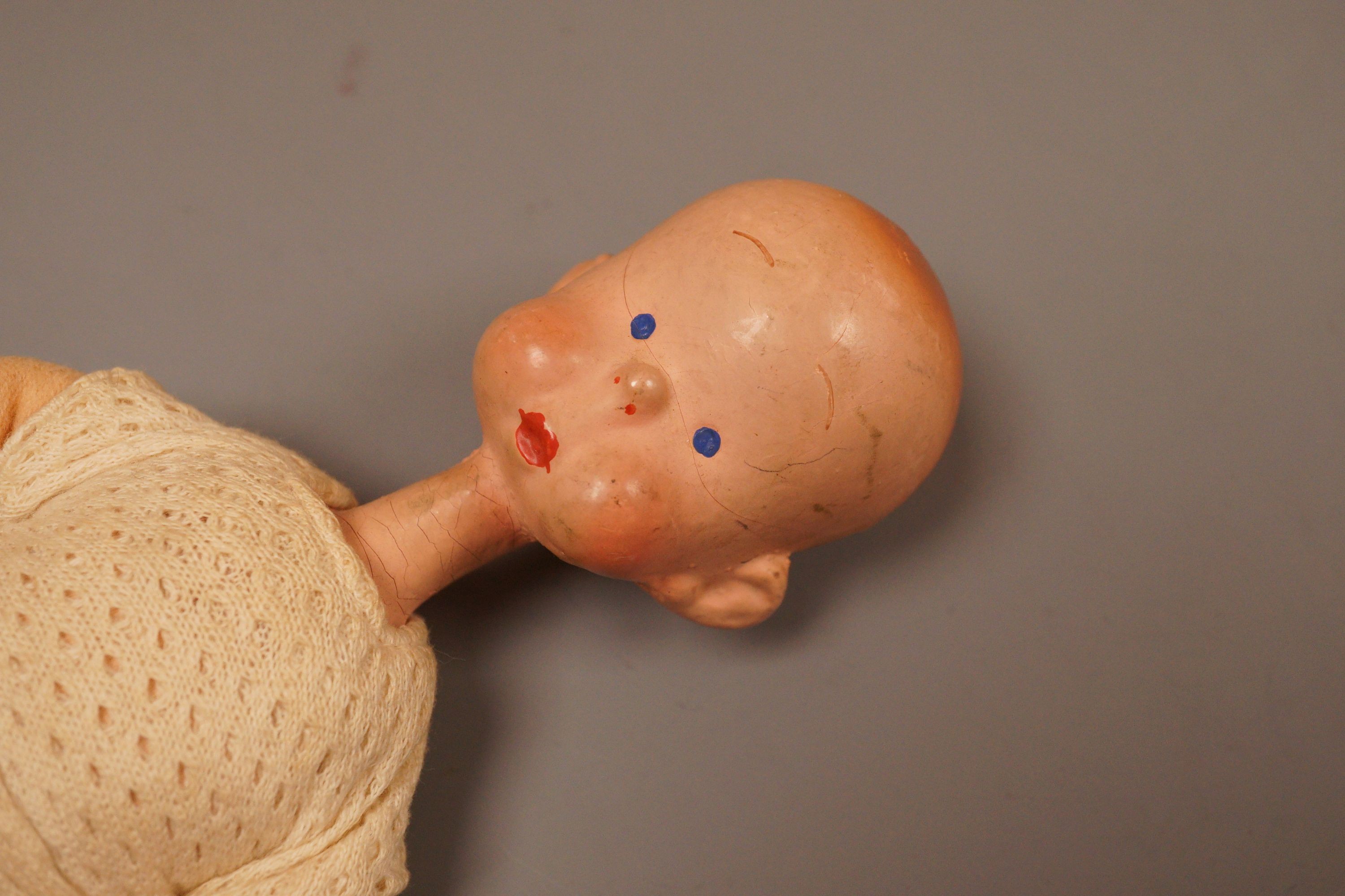 A rare Deans Rag book Henry doll, in original condition, c.1930, some slight staining to the face, 22cm